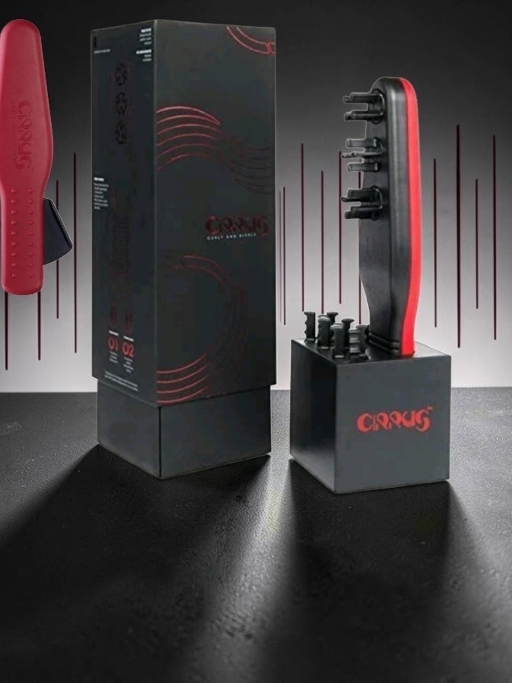 CIRRUS Red & Black Hair Tool Set Unisex